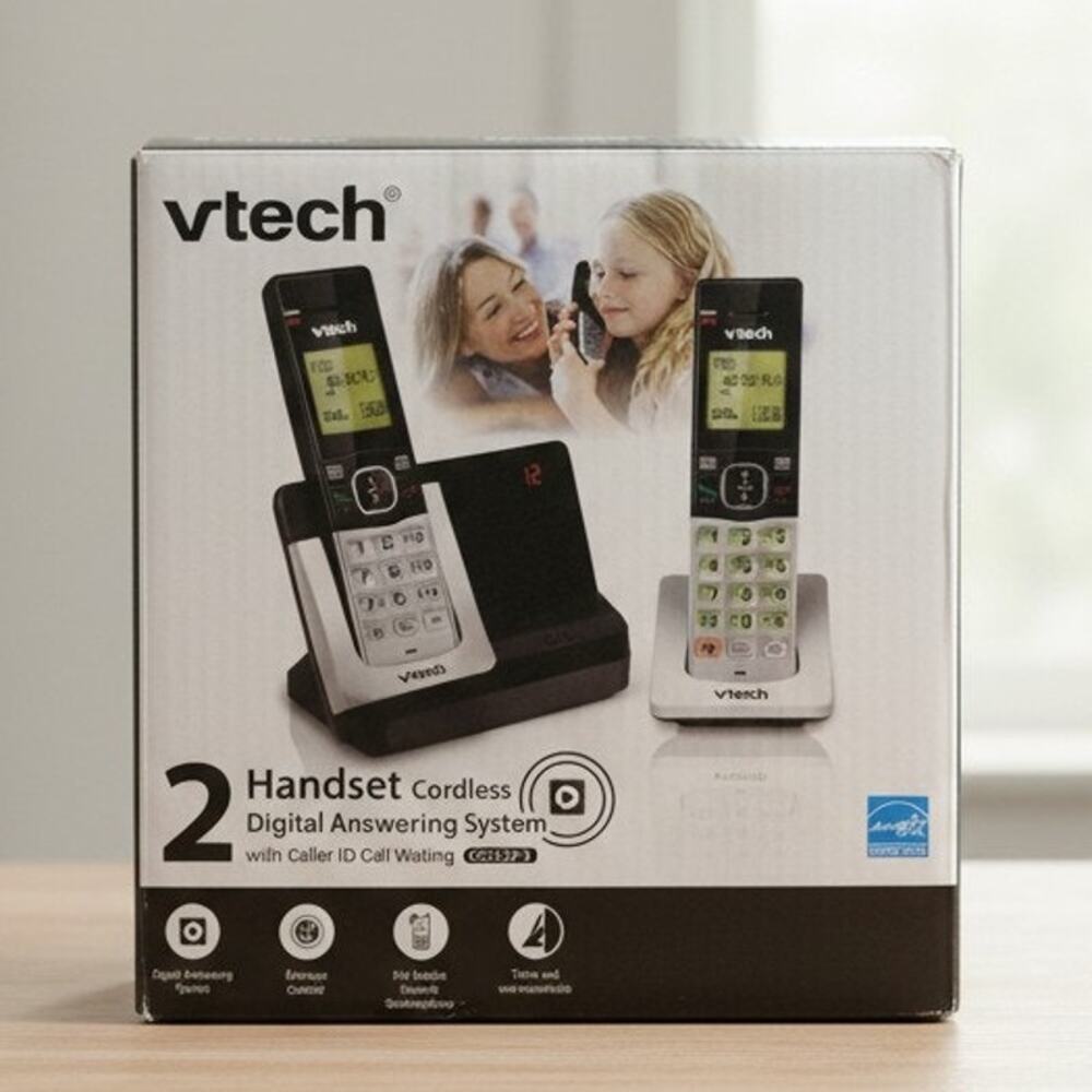 VTech CS5129-2 2 Handset Cordless Answering System DECT 6.0 Open Box
